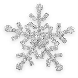 Crystal Snowflake Fashion Pin