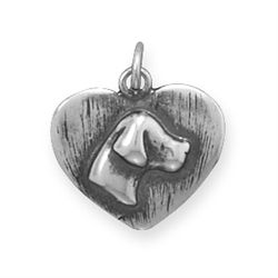 Oxidized Dog Silhouette Charm