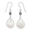 Image 1 : Baroque Pearl and Labradorite Drop Earrings