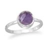 Image 1 : Faceted Amethyst Stackable Ring sz 8