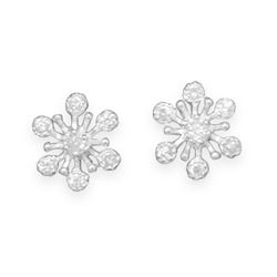 CZ Snowflake Studs