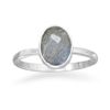 Image 1 : Faceted Labradorite Stackable Ring sz 8