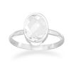 Image 1 : Faceted Clear Quartz Stackable Ring sz 8