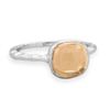 Image 1 : Champagne Glass Textured Stackable Ring  sz 9