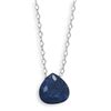 Image 1 : 16.5"+2" Blue Jade Drop Necklace