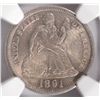 Image 2 : 1891S Seated dime NGC65  RARE RARE RARE--DO NOT FIND THIS SERIES IN THIS GRADE