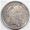Image 1 : 1901  Barber dime Solid BU with lite hairlines obv only