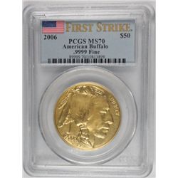2006 $50 Gold Buffalo  1 oz.PCGS70  FIRST STRIKE