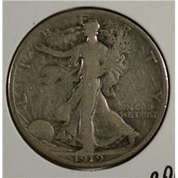 1919-S WALKING LIBERTY HALF DOLLAR F/VF