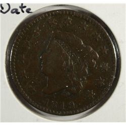 1819 LARGE CENT FINE
