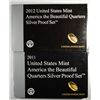 Image 1 : 2011 AND 2012 U.S. MINT  AMERICA THE BEAUTIFUL  PROOF SILVER  QUARTERS SETS