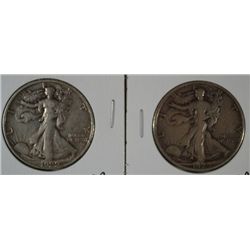 1929-D & S WALKING LIBERTY HALVES XF