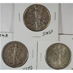 1934 XF, 34-D AU, & 35-D XF/AU WALKING LIBERTY HALF DOLLARS