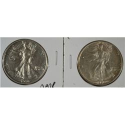 1936-D & S WALKING LIBERTY HALVES AU/UNC