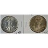 Image 1 : 1937 & 41 WALKING LIBERTY HALVES BOTH BU