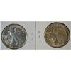 Image 2 : 1937 & 41 WALKING LIBERTY HALVES BOTH BU