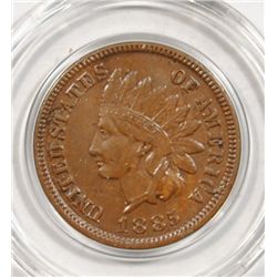 1885 INDIAN ONE CENT XF-AU NICE