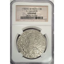 1783 MO FF Mexico 8 Reale SHIPWRECK COIN from EL CAZADOR PCGS GENUINE