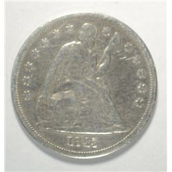 1843 Seated $  VG/F   YES weak Liberty