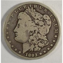1893-CC MORGAN DOLLAR VG-F
