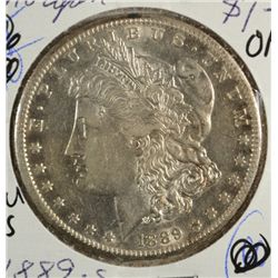 1889-S MORGAN DOLLAR AU 55