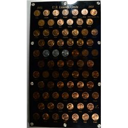 NICE 1934-1958 LINCOLN ONE CENT SET IN CAPITAL PLASTIC. 1941 UP BU MOST OF 1934-