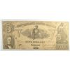 Image 1 : 1861 $5.00 CONFEDERATE BILL VG