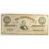 Image 1 : 1864 $50.00 CONFEDERATE BILL AU