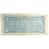 Image 2 : 1864 $50.00 CONFEDERATE BILL AU