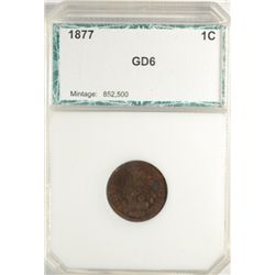 1877 INDIAN ONE CENT PCI G-VG 6