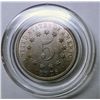 Image 1 : 1876 SHIELD NICKEL AU/UNC NICE