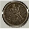 Image 1 : 1877-CC SEATED DIME XF