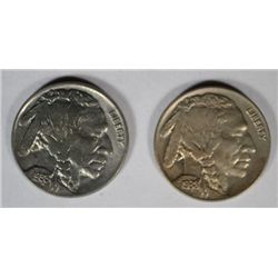 1935 & 1938-D BUFFALO NICKELS BOTH AU/BU WITH LOTS OF LUSTER
