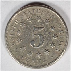 1875 SHIELD NICKEL F/VF-CORROSION