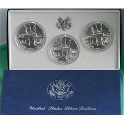 1984 PD&S UNCIRCULATED OLYMPIC  COMMEMORATIVE SILVER DOLLARS