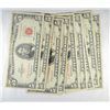 Image 1 : ( 10 ) TEN  UNITED STATES  $5.00 RED SEAL NOTES VG OR BETTER