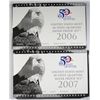 Image 1 : 2006 AND 2007 UNITED STATES MINT SILVER STATE QUARTERS  PROOF SETS