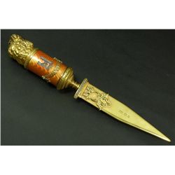 RUSSIAN SILVER ENAMEL LETTER OPENER