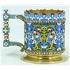 Image 1 : RUSSIAN SILVER ENAMEL HANDLED EAGLES CUP