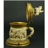 Image 6 : GERMAN RELIEF CARVED IVORY BRASS MOUNTED TANKARD