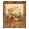 Image 2 : OIL ON CANVAS 'AMOUR CHAMPETRE' ATTR/ FRAGONARD