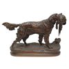 Image 1 : J MOIGNIEZ BRONZE SCULPTURE OF HUNTING DOG