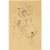 Image 1 : MARC CHAGALL INK ON PAPER OF DANCER & DOVES SIGNED