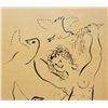 Image 3 : MARC CHAGALL INK ON PAPER OF DANCER & DOVES SIGNED