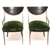 Image 1 : A PAIR OF BRONZE ROBERT ALLEN UPHOLSTERED CHAIRS