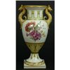 Image 1 : KPM PORCELAIN FIGURAL HANDLE FLORAL VASE