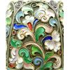 Image 3 : RUSSIAN SILVER ENAMELED FLORAL EGG