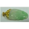 Image 5 : THREE CHINESE JADEITE PENDANTS 24K 14K BAILS