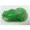 Image 6 : THREE CHINESE JADEITE PENDANTS 24K 14K BAILS