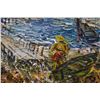 Image 3 : DAVID BURLIUK OIL PAINTING ON BOARD HARBOR SCENE